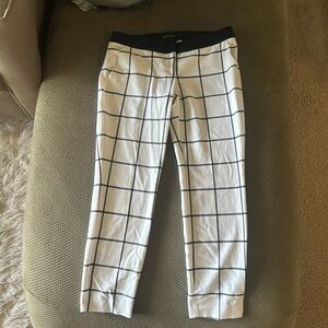 Black and white plaid express pants